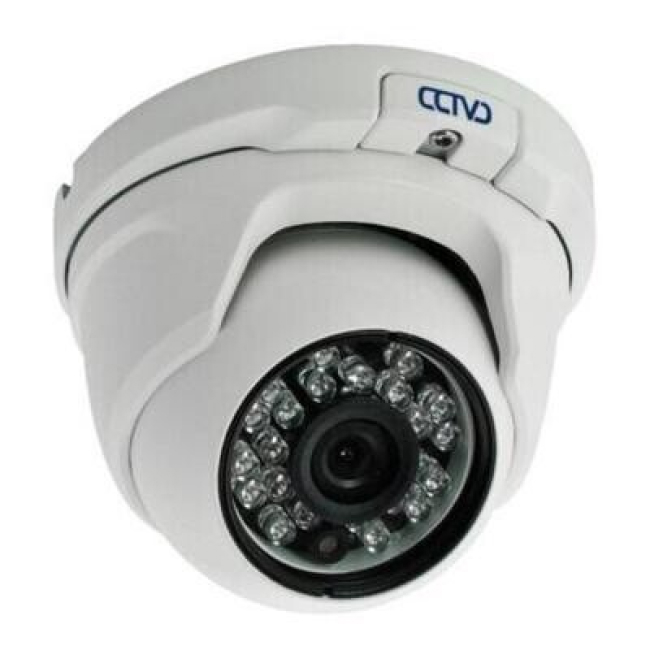 Cámara domo blanca ext. HD CVI, AHD, TVI, 960H 720